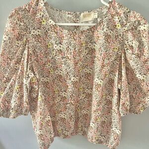 Nation LTD Floral Print Blouse - Pink and Yellow